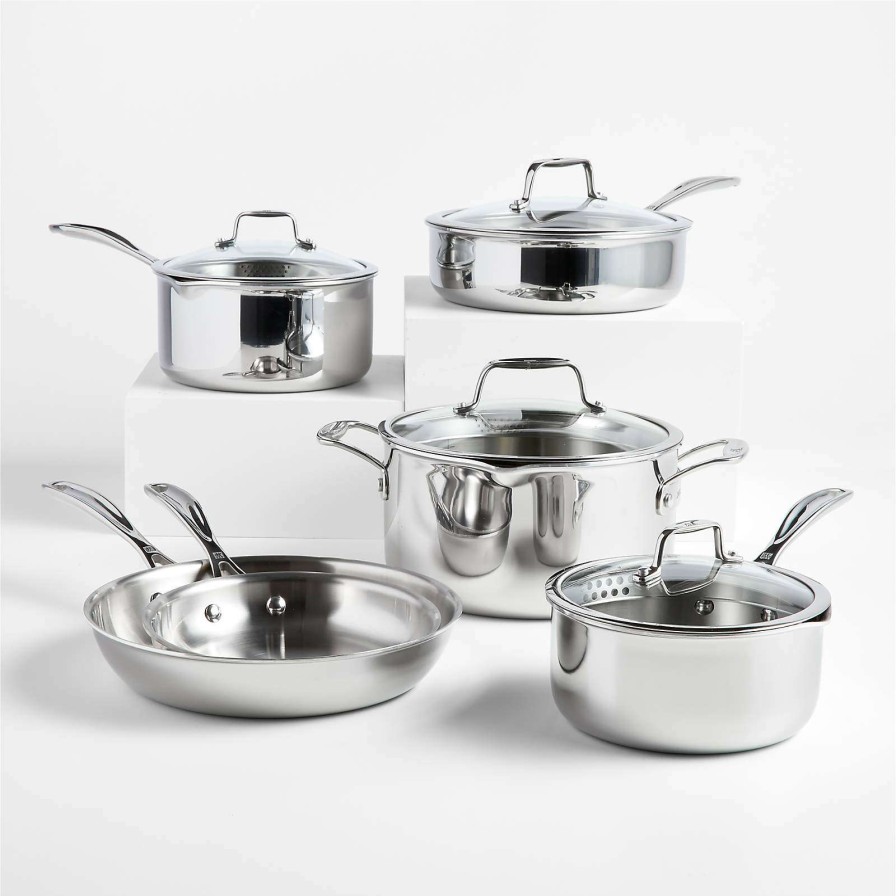 Cookware * | Best-Selling Zwilling Clad Xtreme 10-Piece Polished Stainless Steel Cookware Set