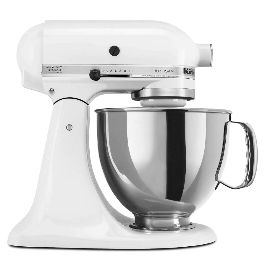 Appliances & Electrics * | Latest Kitchenaid Artisan Series White 5-Quart Tilt-Head White Stand Mixer