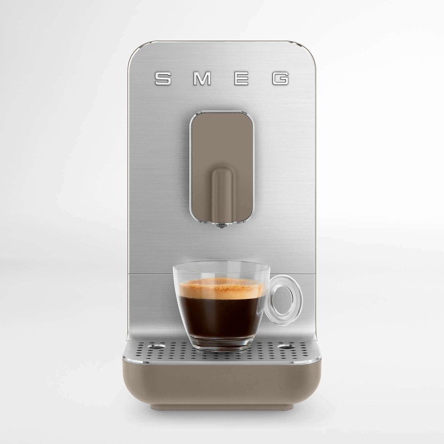 Coffee & Espresso & Tea * | Official Smeg Taupe Automatic Coffee And Espresso Machine