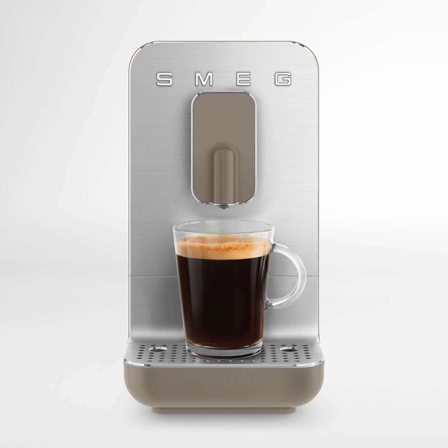 Coffee & Espresso & Tea * | Official Smeg Taupe Automatic Coffee And Espresso Machine