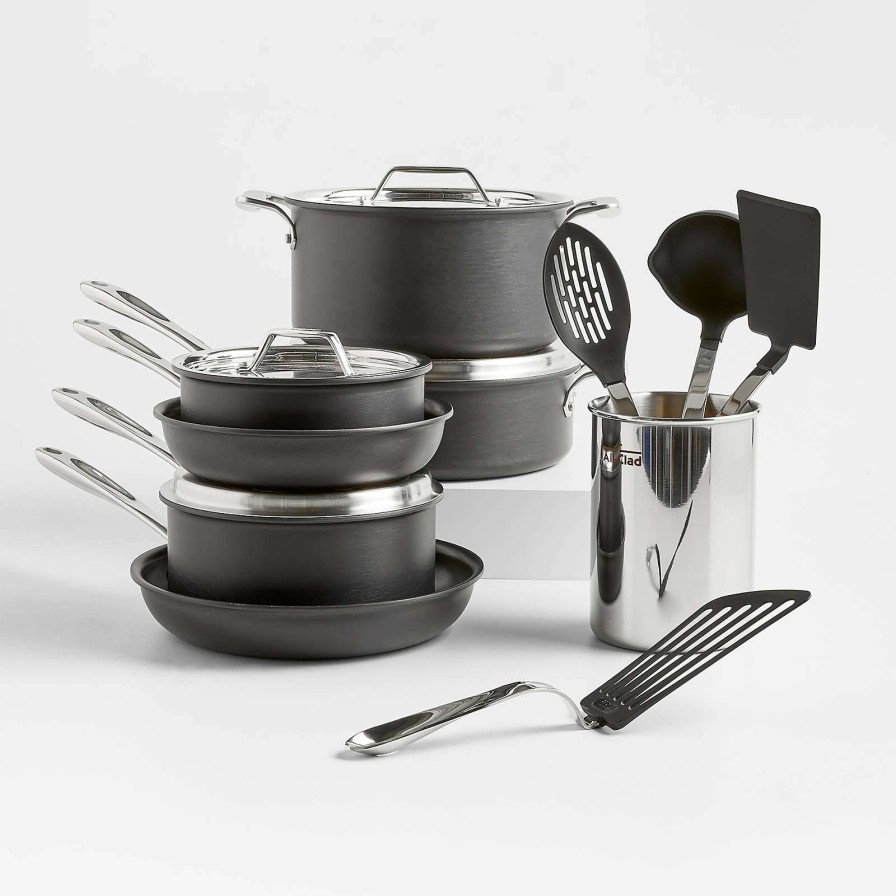 Cookware * | Online Sale All Clad 15-Piece Kitchen Utensil And Cookware Set