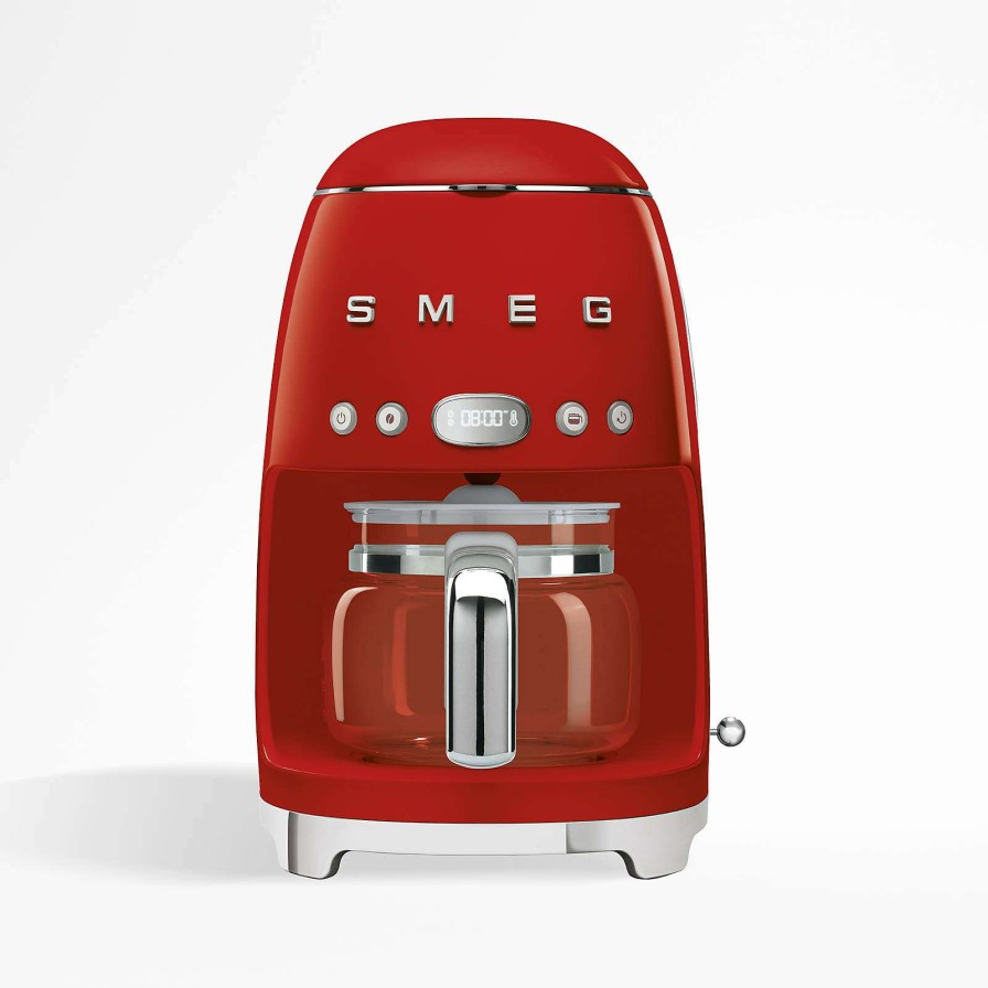 Coffee & Espresso & Tea * | With Discount Smeg Red Drip Coffeemaker