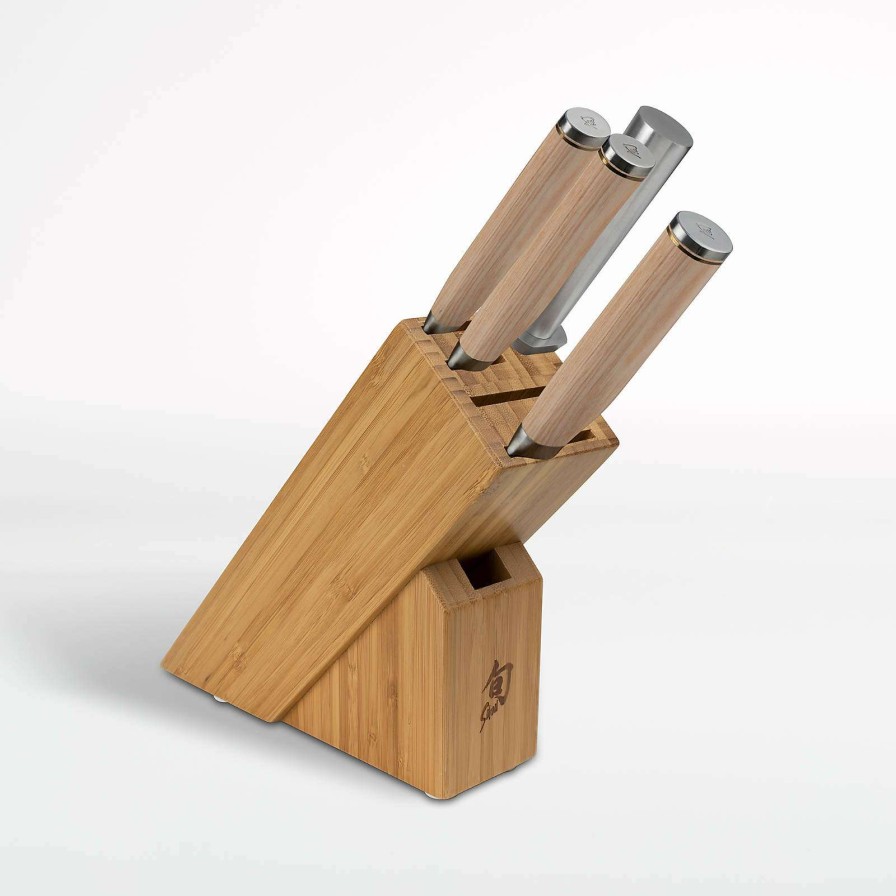 Cutlery * | Sells Cheap Shun Premier Blonde 5-Piece Knife Block Set