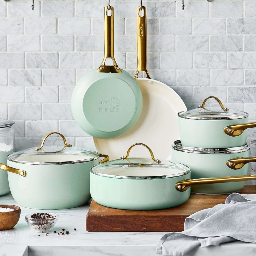 Cookware * | Online Sale Greenpan Reserve Julep 10-Piece Ceramic Non-Stick Cookware Set