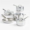 Cookware * | Official Crate & Barrel Evencook Core 10-Pc. Stainless Steel Cookware Set