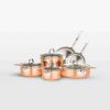 Cookware * | Discount Online Viking Copper Hammered 10-Piece Cookware Set