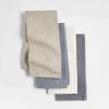 Kitchen Linens * | Cheap Online Crepe Weave Tonal Grey Dish Towels, Set Of 4