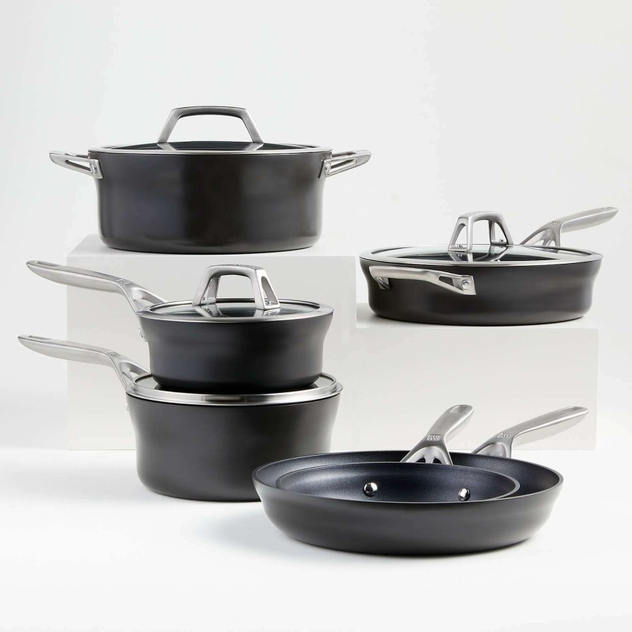 Cookware * | Offering Discounts Zwilling Motion Hard-Anodized Aluminum Non-Stick 10-Piece Cookware Set