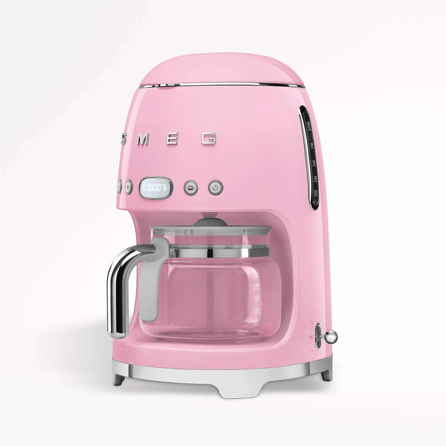 Coffee & Espresso & Tea * | Online Smeg Pink Drip Coffee Maker