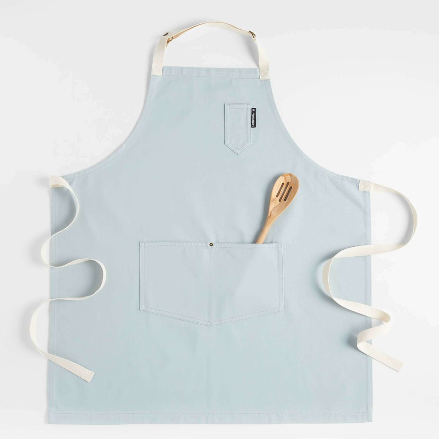 Kitchen Linens * | Outlet Blue Mist Kitchen Apron With Pockets