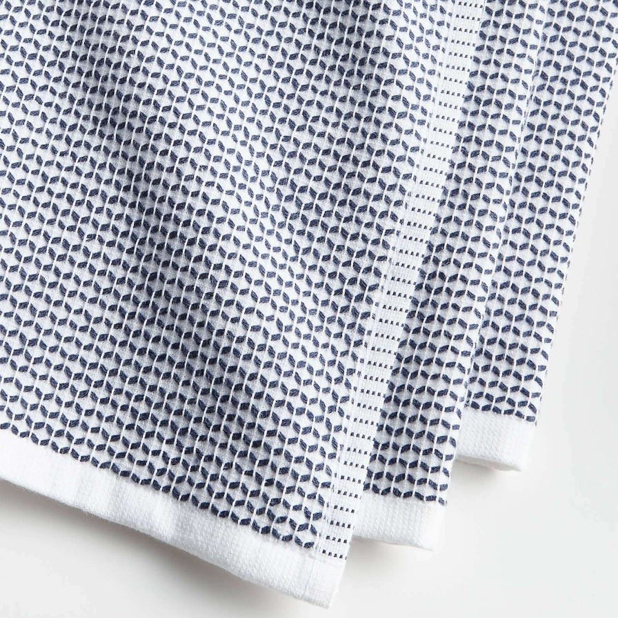 Kitchen Linens * | Online Sale Textured Terry Indigo Dish Towels, Set Of 2