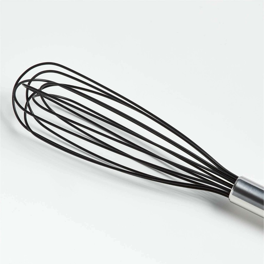 Kitchen Tools & Accessories * | Official Crate & Barrel Black Silicone And Stainless Steel 12 Whisk