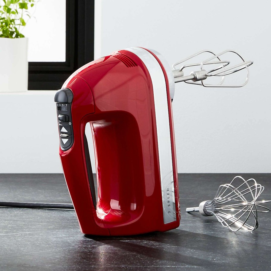 Appliances & Electrics * | Good Quality Kitchenaid Empire Red 7-Speed Hand Mixer