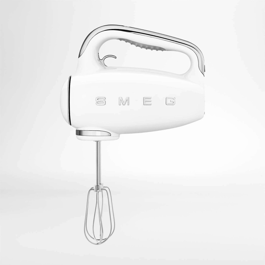 Appliances & Electrics * | With Discount Smeg White 9-Speed Hand Mixer