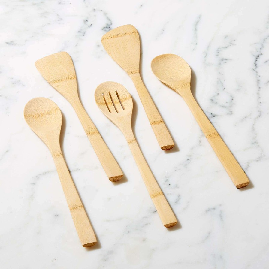 Kitchen Tools & Accessories * | Cheap Online 5-Piece Bamboo Utensil Set