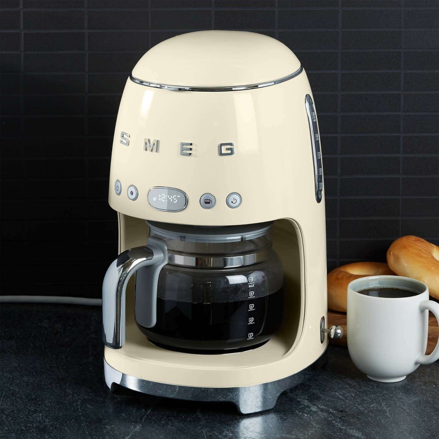 Coffee & Espresso & Tea * | Outlet Smeg Cream Drip Coffee Maker