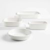 Bakeware * | Best Choice Emile Henry X Crate & Barrel 4-Piece Cream Ceramic Bakeware Set