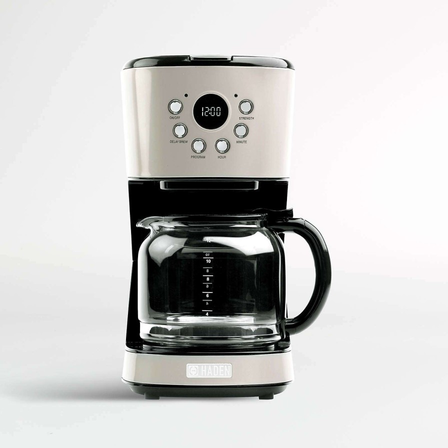 Coffee & Espresso & Tea * | Sells Cheap Haden Putty Beige Programmable Drip Coffee Maker