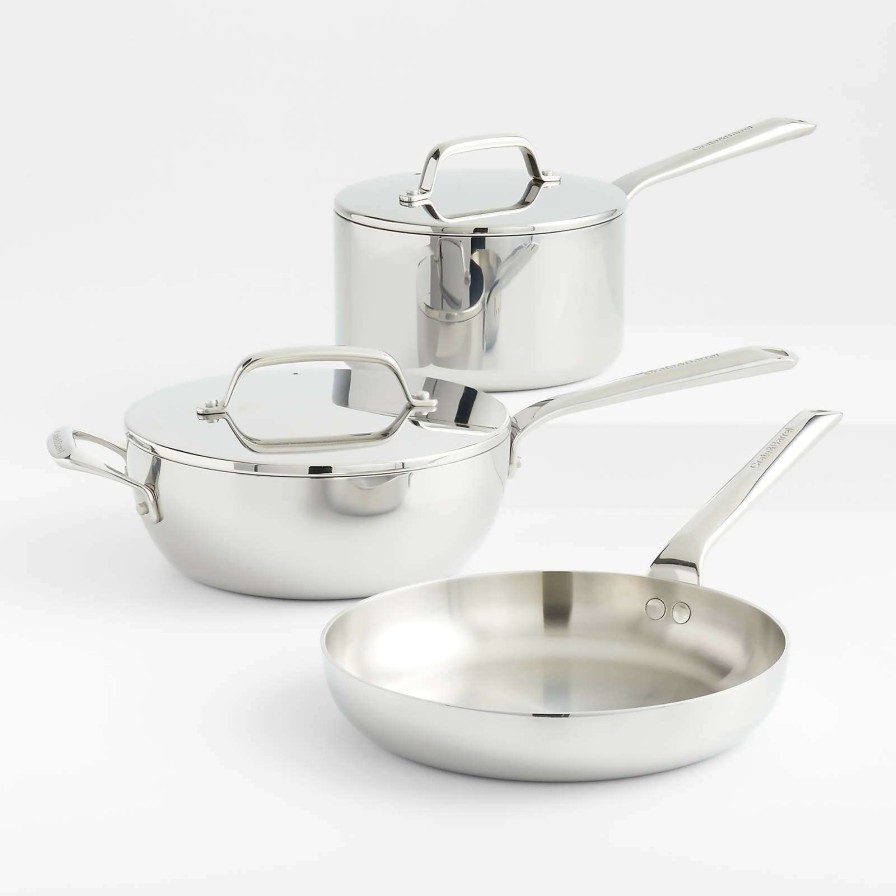 Cookware * | Online Crate & Barrel Evencook Core Stainless Steel Starter Set