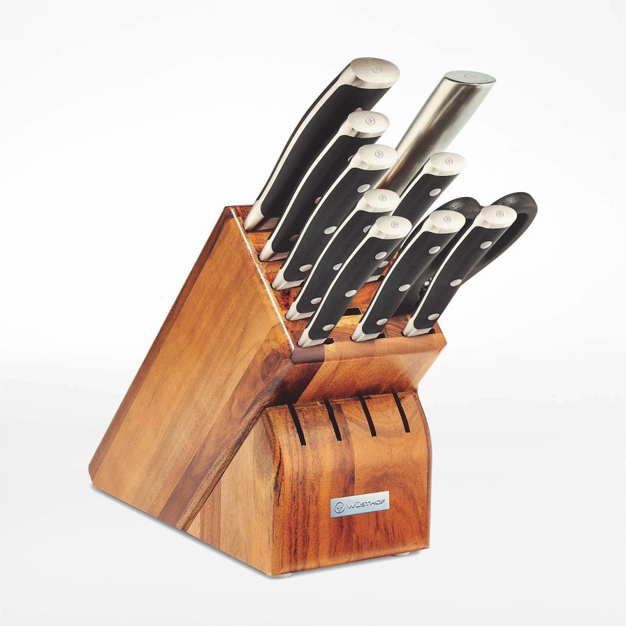 Cutlery * | Official Wusthof Classic Ikon 11-Piece Acacia Knife Block Set