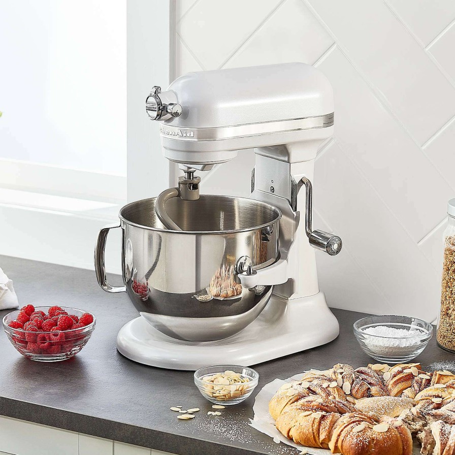 Appliances & Electrics * | Latest Kitchenaid Pro Line Series Frosted Pearl White 7-Quart Bowl-Lift Stand Mixer