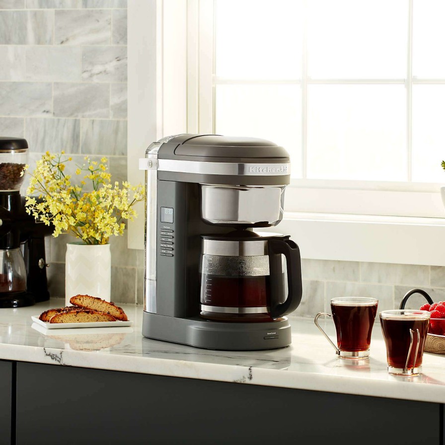 Coffee & Espresso & Tea * | Outlet Kitchenaid Matte Charcoal Grey 12-Cup Drip Coffee Maker