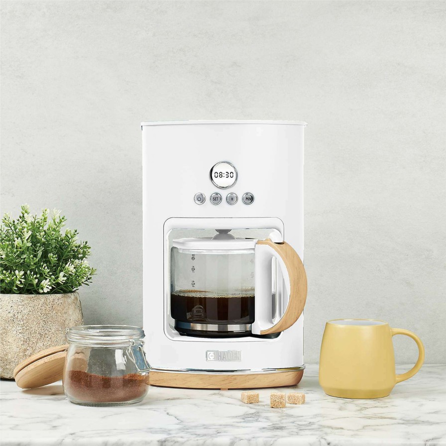 Coffee & Espresso & Tea * | Latest Haden Dorchester Ultra Matte White Programmable Drip Coffee Maker