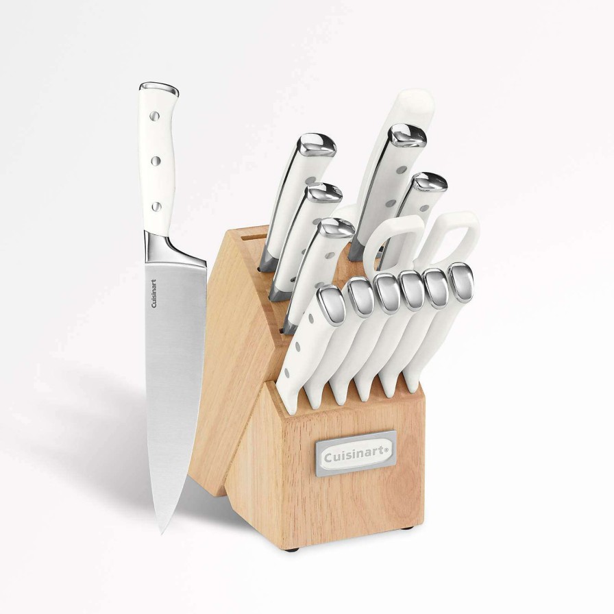 Cutlery * | Best Sale Cuisinart Classic Triple-Rivet 15-Piece Knife Block Set