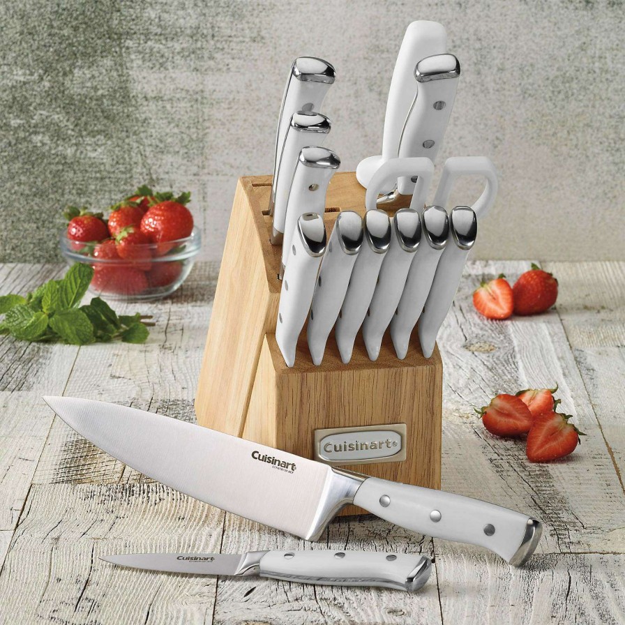 Cutlery * | Best Sale Cuisinart Classic Triple-Rivet 15-Piece Knife Block Set