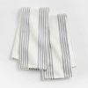 Kitchen Linens * | Sells Cheap Cuisine Stripe Alloy Grey Dish Towels, Set Of 2