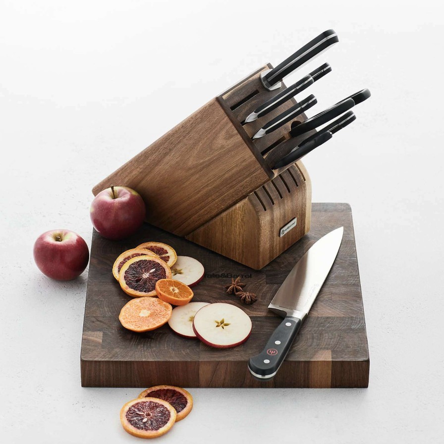 Cutlery * | Cheap Online Wusthof Classic 9-Piece Acacia Wood Knife Block Set