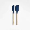 Kitchen Tools & Accessories * | With Discount Crate & Barrel Wood And Navy Silicone Mini Spatulas, Set Of 2