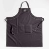 Kitchen Linens * | Good Quality "Mr." Embroidered Black Apron With Pocket