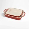 Bakeware * | Official Staub Rustic Red 2-Piece Rectangular Baker Set