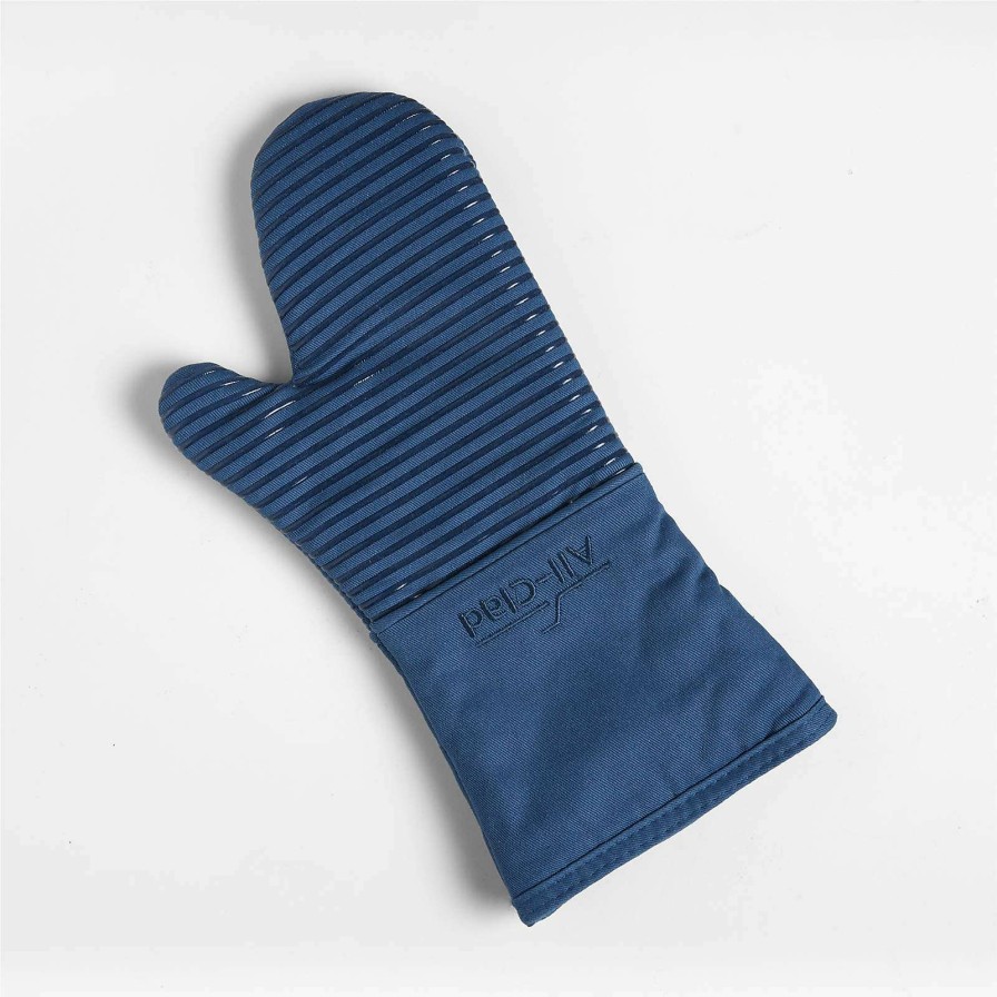 Kitchen Linens * | Online All-Clad Blue Oven Mitt