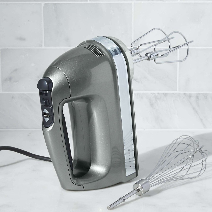 Appliances & Electrics * | Discount Online Kitchenaid Silver 7-Speed Hand Mixer