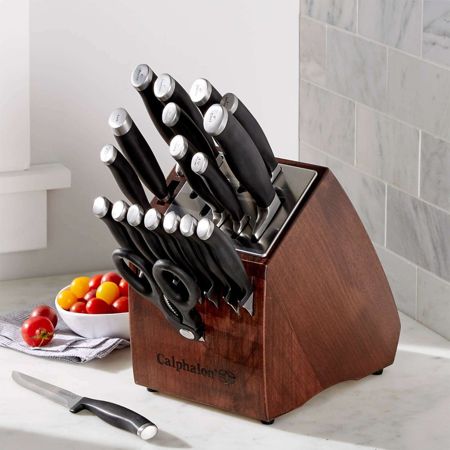 Cutlery * | Outlet Calphalon Contemporary 20-Piece Self-Sharpening Knife Set With Sharpin Technology