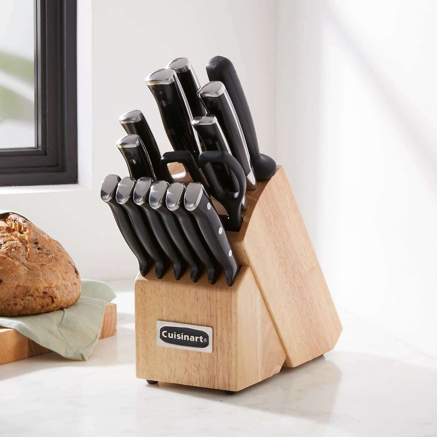 Cutlery * | With Discount Cuisinart Triple Rivet 15-Piece Knife Block Set