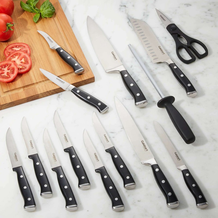 Cutlery * | With Discount Cuisinart Triple Rivet 15-Piece Knife Block Set