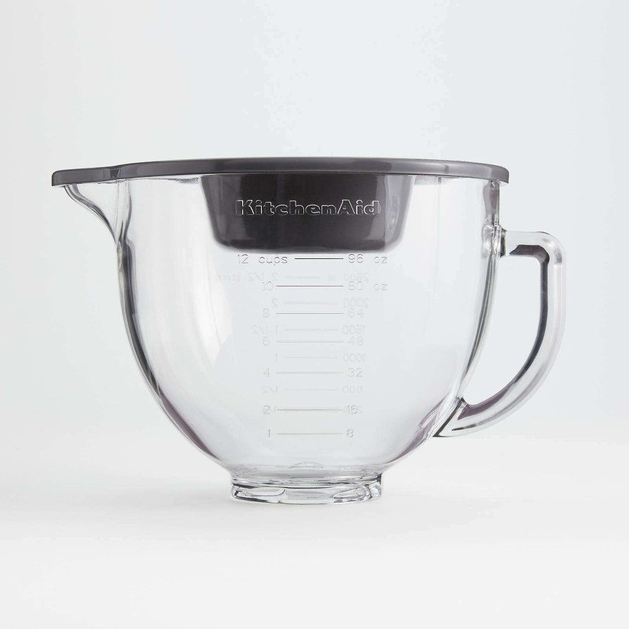 Kitchen Tools & Accessories * | Outlet Kitchenaid Stand Mixer 5-Qt. Glass Mixing Bowl With Measurement Markings And Lid