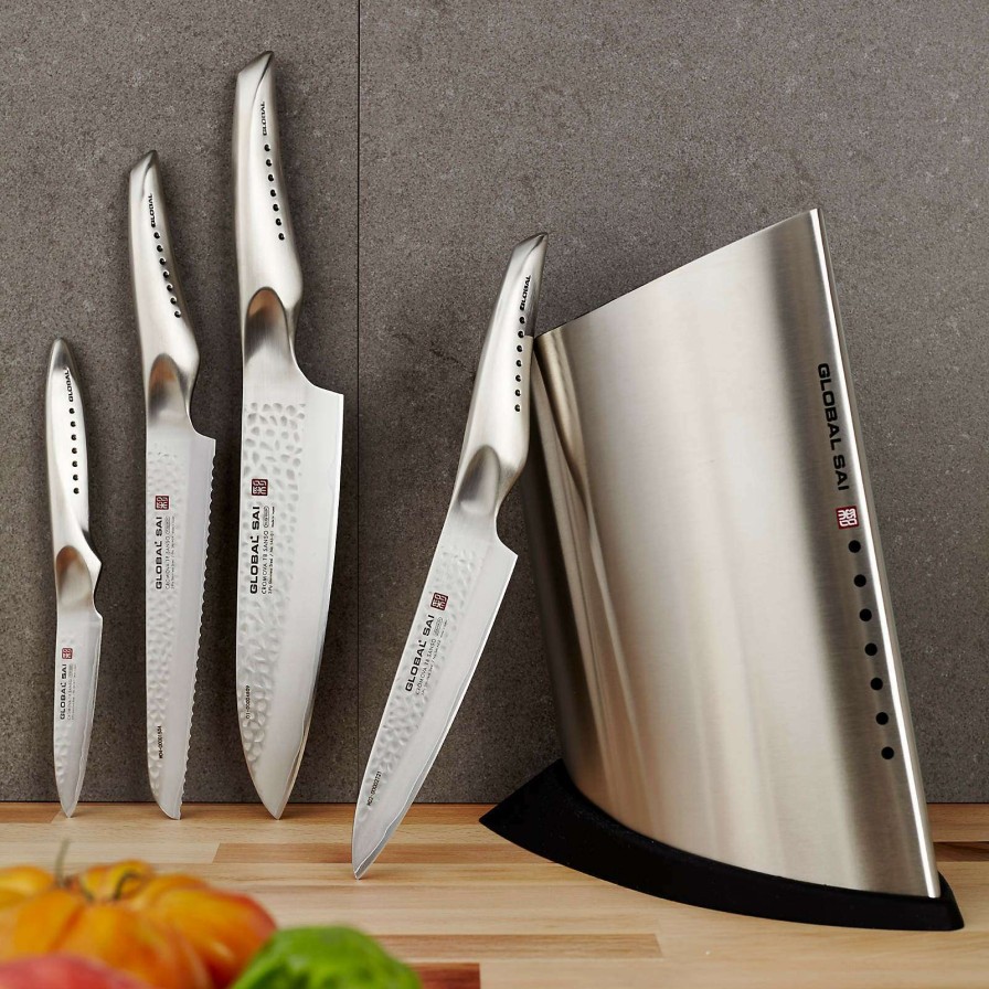 Cutlery * | Excellent Quality Global Sai 5-Piece Block Set