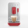 Coffee & Espresso & Tea * | Outlet Smeg Red Automatic Coffee And Espresso Machine With Milk Frother