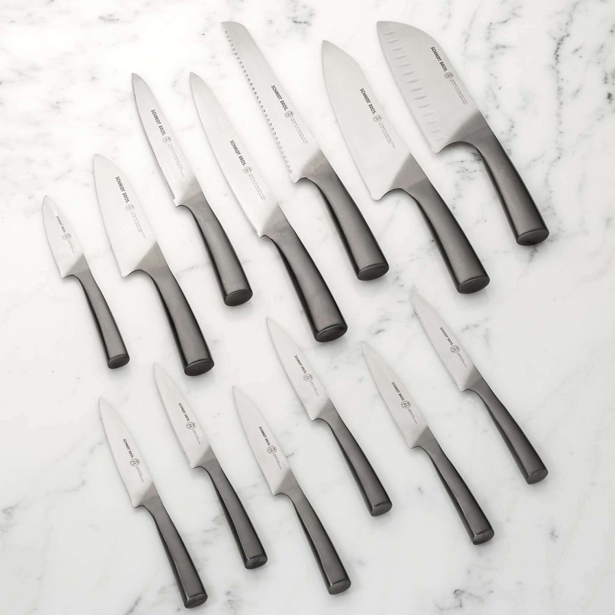 Cutlery * | Cheap Online Schmidt Brothers Grey Shiplap 15-Piece Knife Set