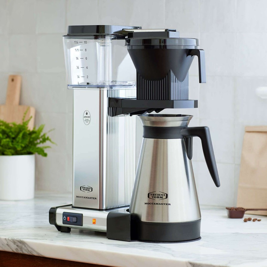 Coffee & Espresso & Tea * | Sells Cheap Moccamaster Kbgt Thermal Brewer 10-Cup Polished Silver Coffee Maker