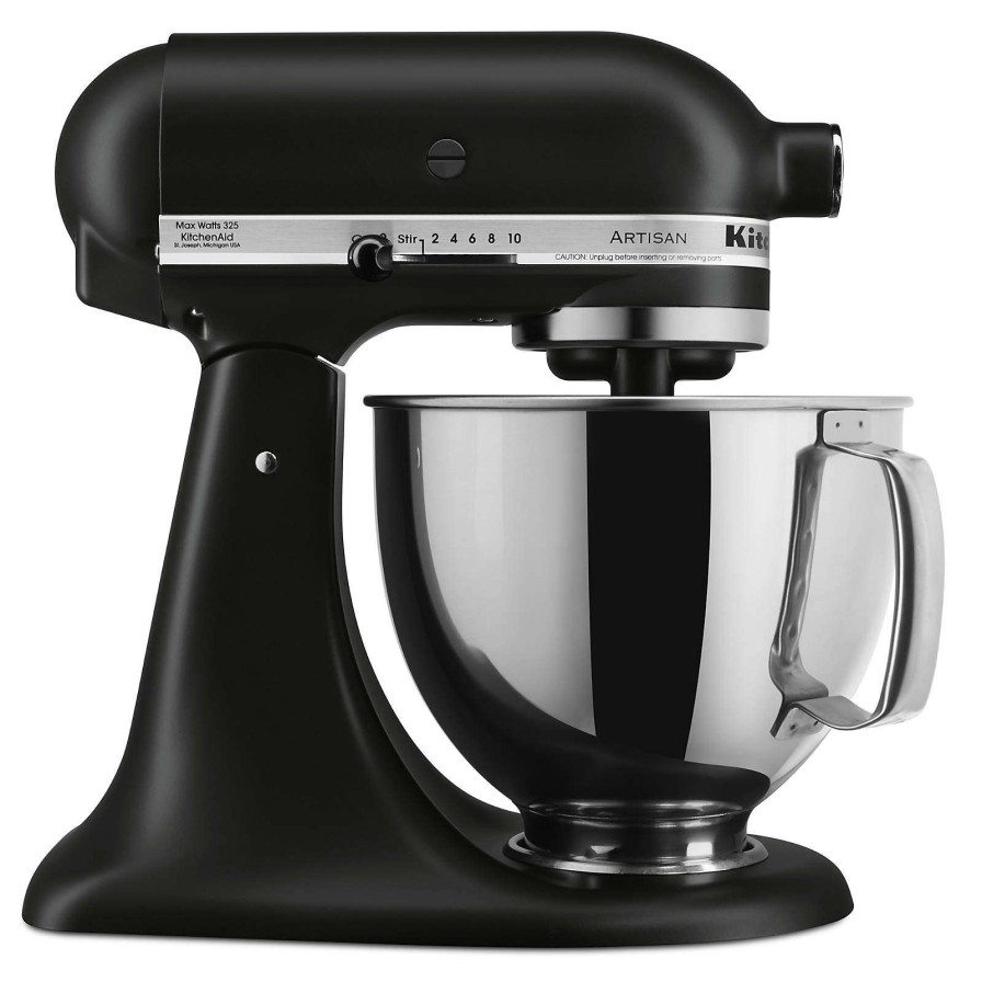 Appliances & Electrics * | Online Sale Kitchenaid Artisan Series Matte Black 5-Quart Tilt-Head Stand Mixer