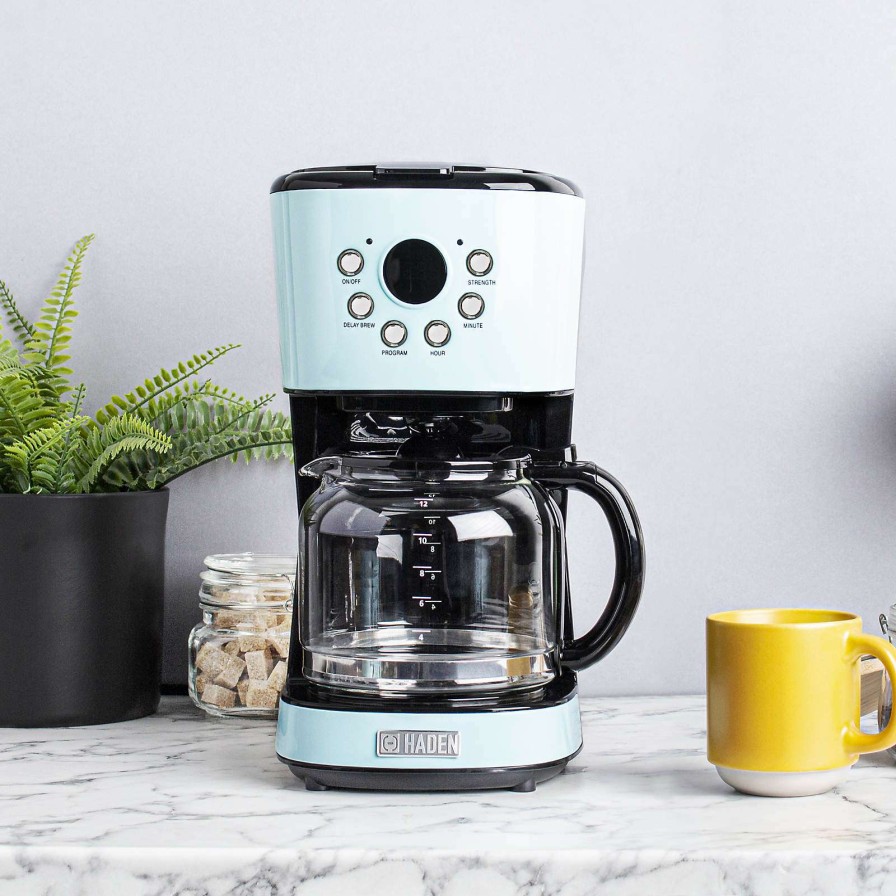 Coffee & Espresso & Tea * | Offering Discounts Haden Turquoise Programmable Drip Coffee Maker