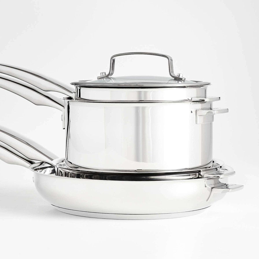 Cookware * | Latest Cuisinart Smartnest 11-Piece Stainless Steel Cookware Set