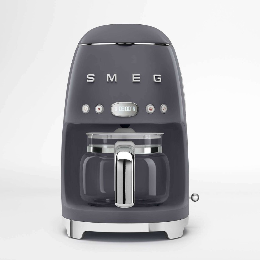 Coffee & Espresso & Tea * | Offering Discounts Smeg Slate Grey Drip Coffee Maker