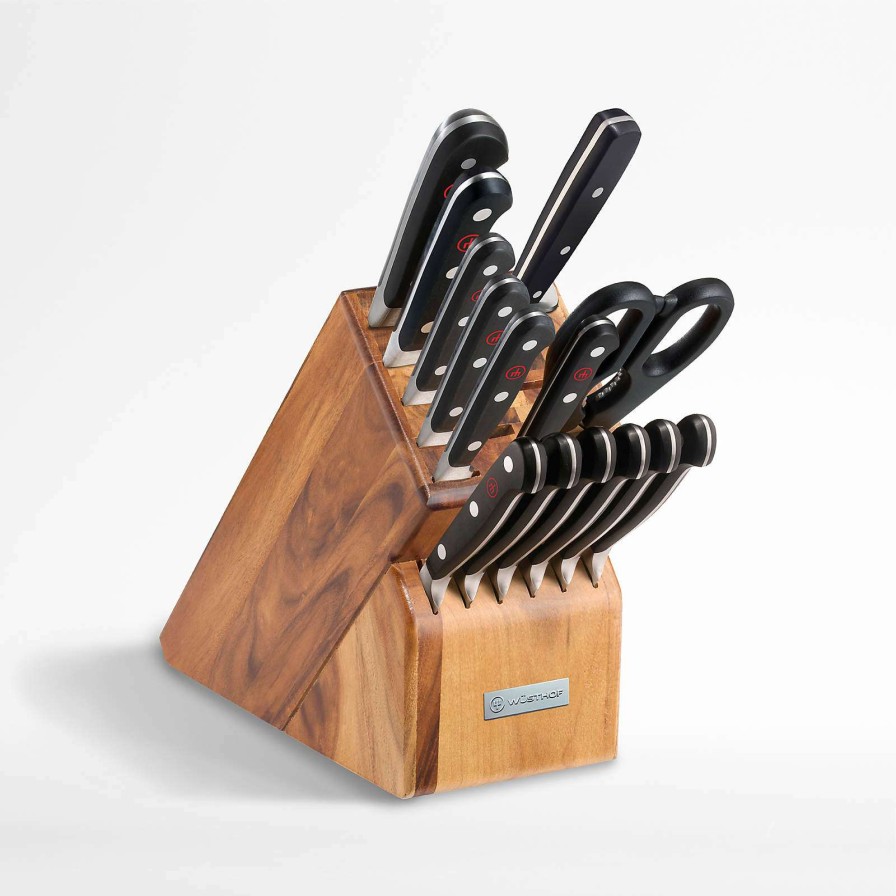 Cutlery * | New Wusthof Classic 15-Piece Acacia Knife Block Set