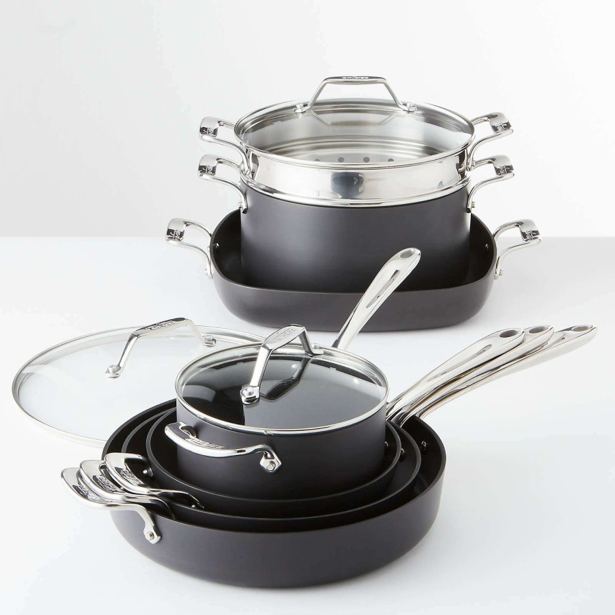 Cookware * | Outlet All-Clad Essentials Non-Stick 10-Piece Set